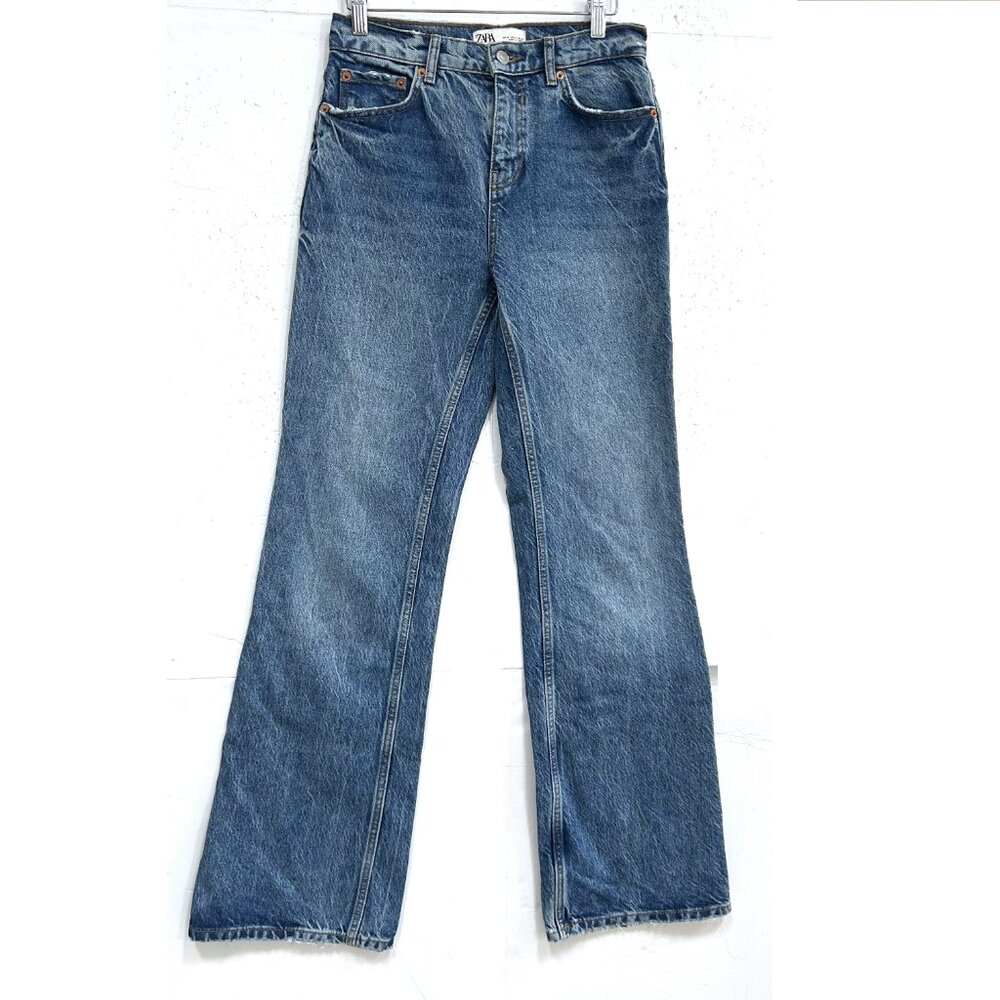 ZARA High Waist Flared Jeans - Picture 3 of 7